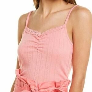 Bcbgeneration Pointelle Tank Coral Pink Large